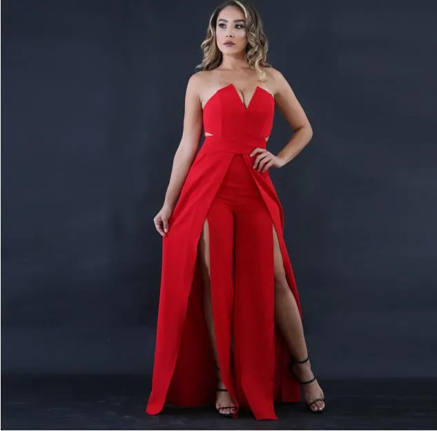 Strapless long pants clearance romper