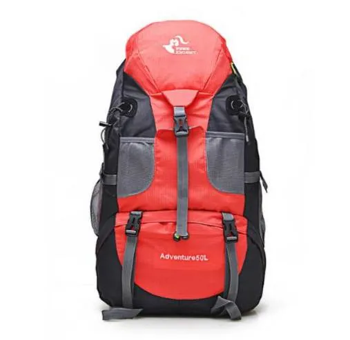 Hot Sale 50L Utomhus Ryggsäck Campingväska Vattentät Bergsklättring Vandring Ryggsäckar Molle Sportväska Klättra Ryggsäck FK0396