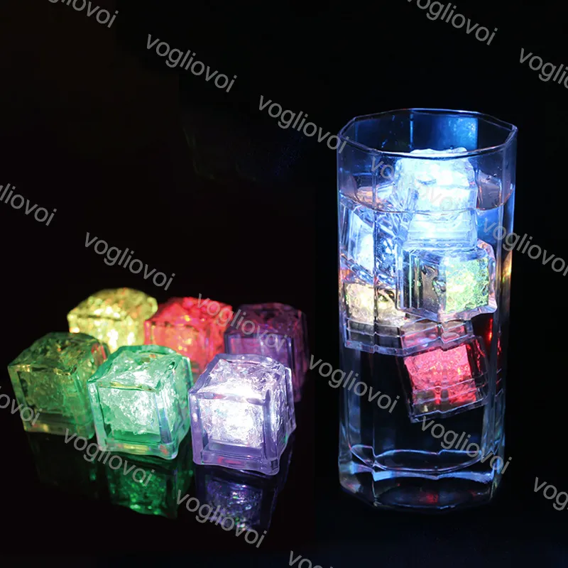 Nachtlichter LED ICE CUBES BAR Fast langsam Blitz Autowechseln Kristallwürfel Wasser-Wirksam für romantische Party Hochzeits Weihnachtsgeschenk DHL