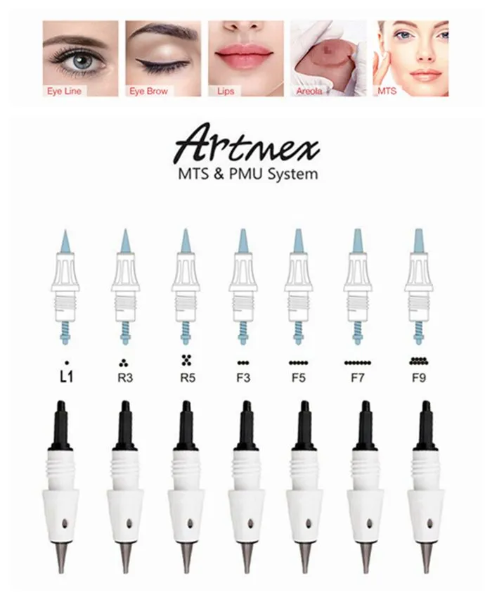 Artmex V3 V6 V8 V9 V11 Replacement Needles Cartridges PMU System Body Art Permanent Makeup Tattoo Needle derma pen