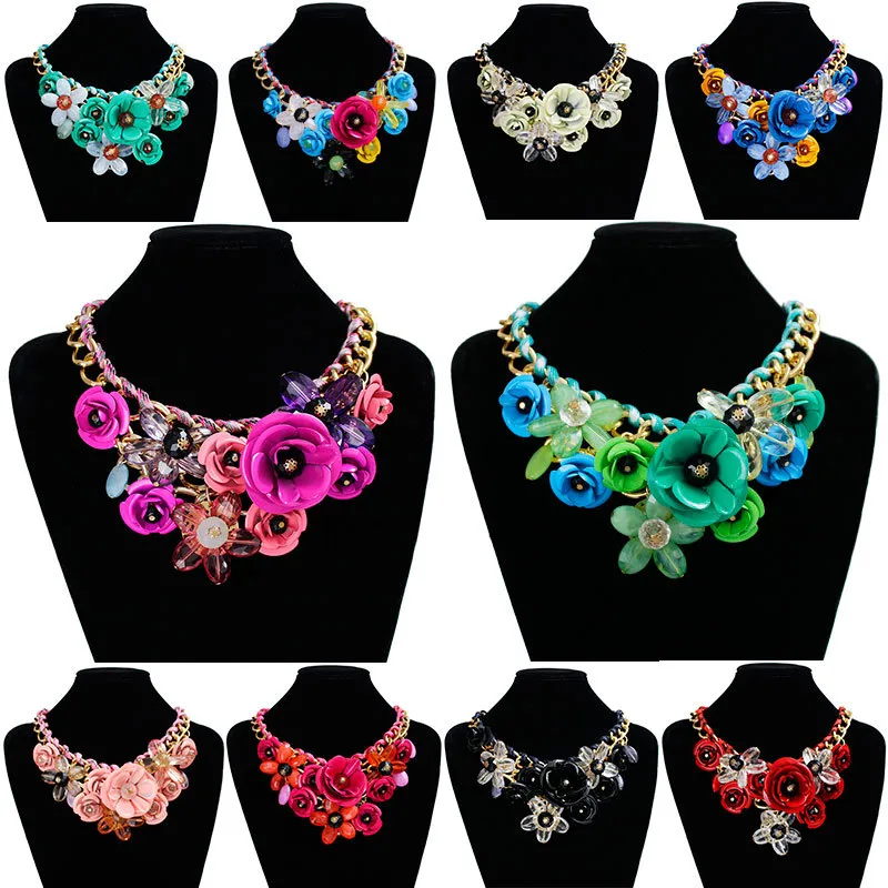 Save Big on Bulk Statement Choker Necklaces Brand Designer Pendant  Necklaces Rose Flower Gemstone Resin Beaded Choker Statement Necklace For  Women