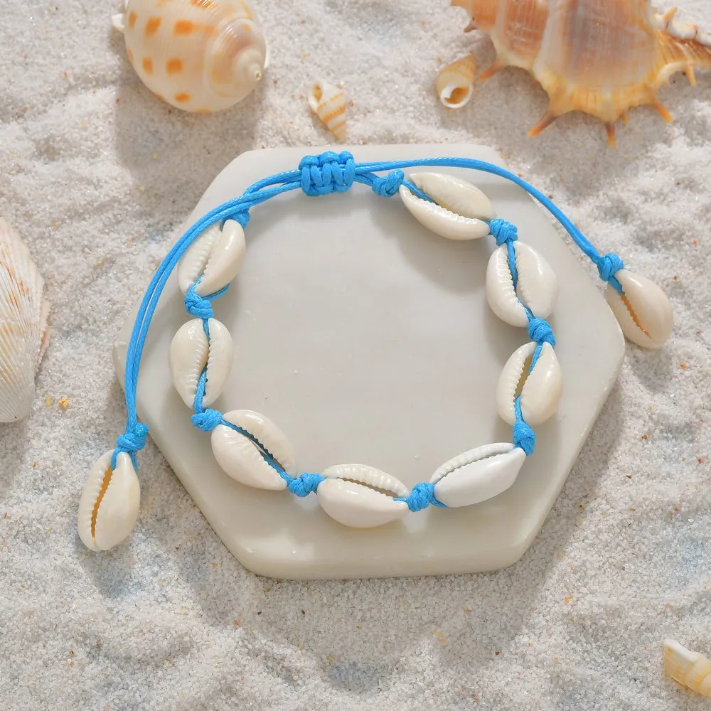 Charm Bransoletki VSCO PUKA Bransoletka Shell Bransoletka Dla Kobiet Tkane Naturalne Skoroszki Hawajski Styl Casual Ręka Ornament Beach Seashell