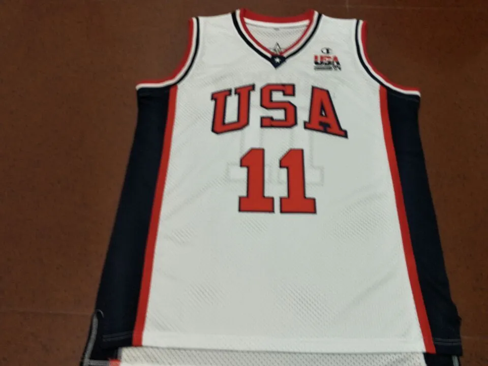 Custom Men Youth Women Vintage USA Team K.Thompson # 11 College Basketball Jersey Storlek S-4XL eller Anpassad något namn eller nummer Jersey