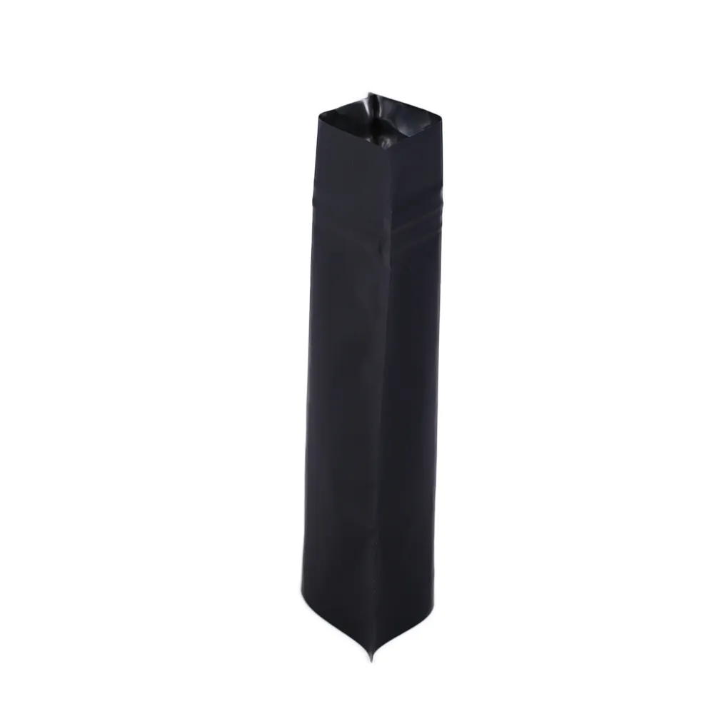 12x18cm 100pcs barriär värmeförsegling detaljhandel paket väska svart aluminiumfolie ziplock stå upp påsar för te mellanmål