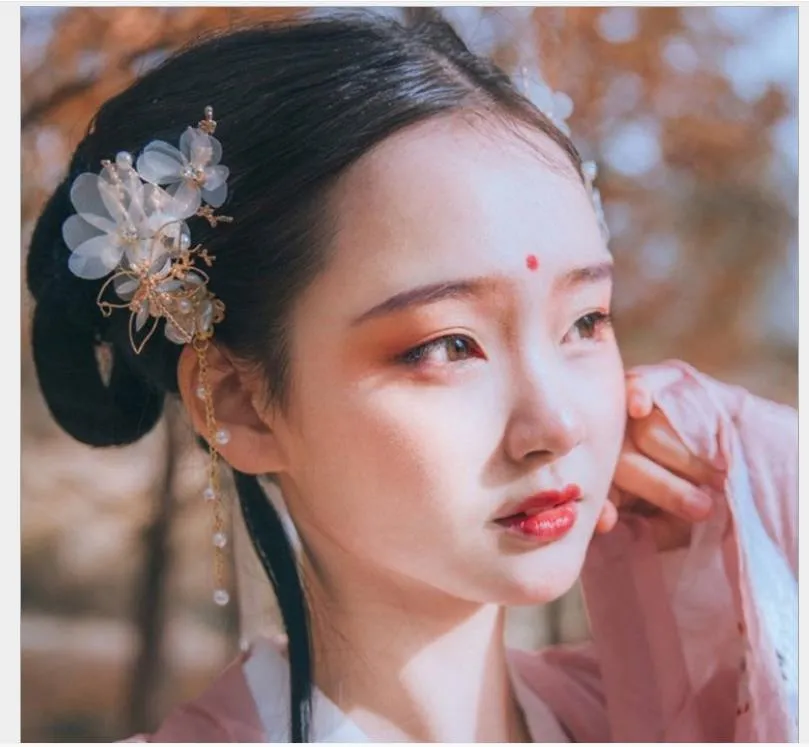 Perle Fiori Fermaglio Per Capelli Forcine Barrettes Donna - Foto 2