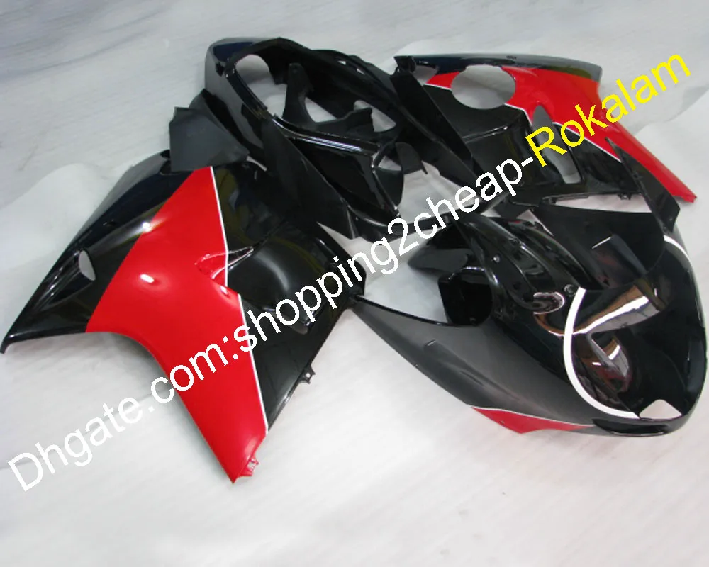 För Honda CBR1100XX CBR 1100 1996 1997 1998 1999 2000 2001 2002 2003 2004 2005 2006 2007 Red Black Fairing Blackbird (formsprutning)
