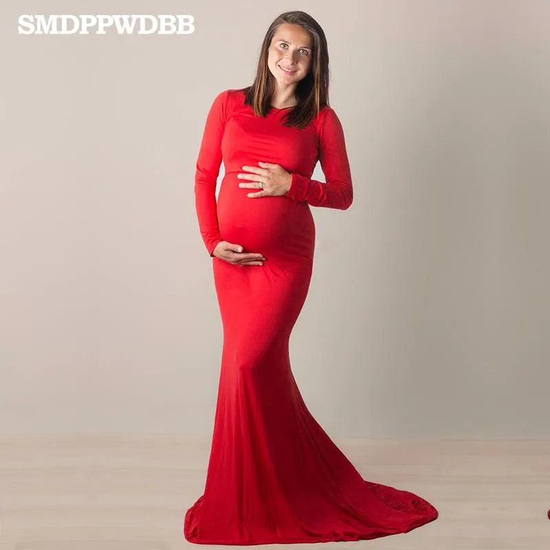 SMDPPWDBB Maternity Dress Maternity Photography Props Long Sleeve Gown Dress Mermaid Style Baby Shower Plus Size