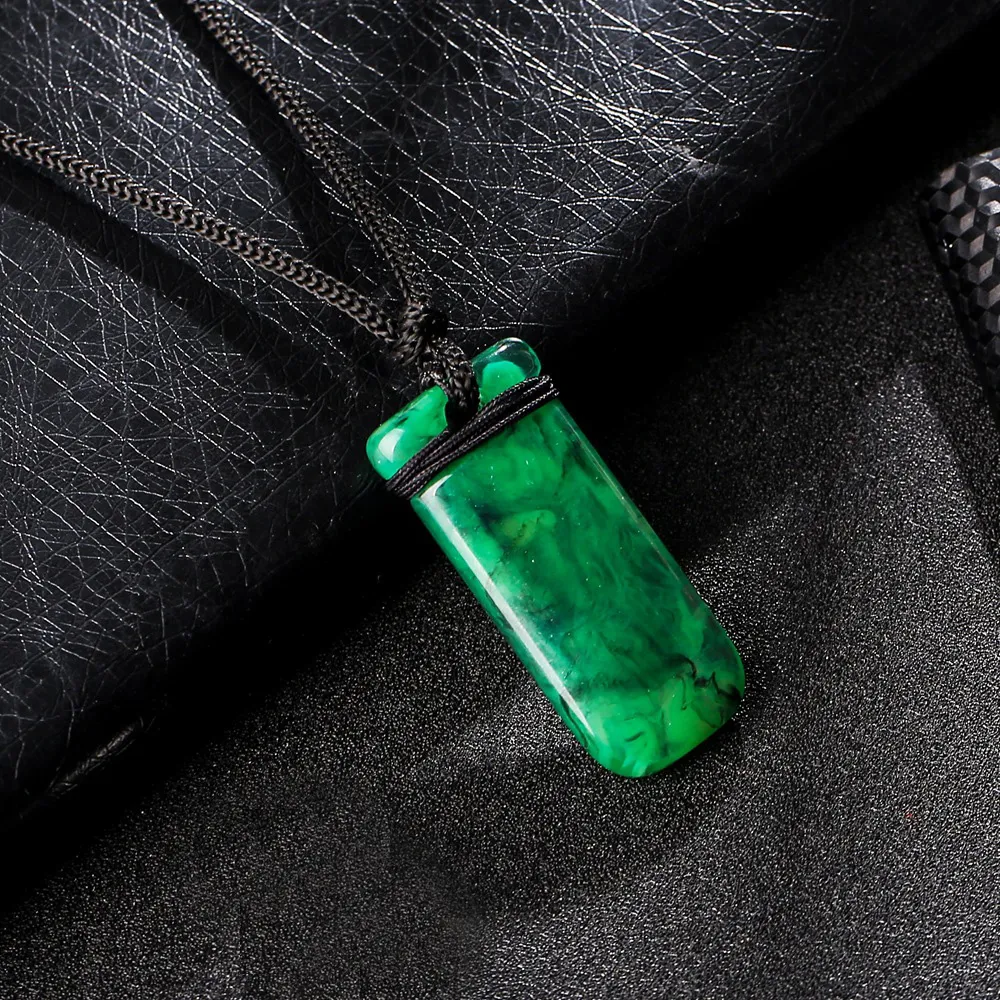 European American Fashion Men's Imitation Green Jade Pendant - Temu