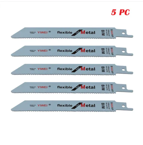 Hot Sales Wholesales Gratis verzending 5pcs 6 '' Bi-Metal T-Shank Reciprocating Saw Blades Past Hout Metalen aluminium