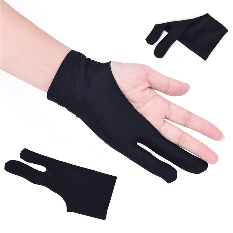 Anti Fouling 2 Fein Drawing Thumb Gloves For Fashion Artist Graphics Ideal  For Both Left And Right Hand Black From Bailu11, $13.6