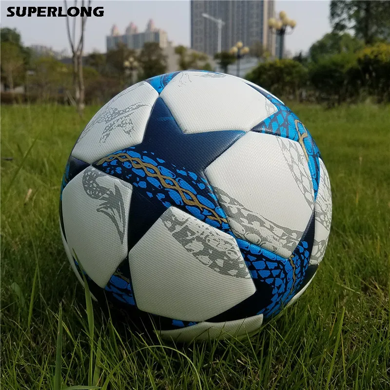 2018 고품질 챔피언 리그 크기 5 축구 공 원활한 PU 축구 공 축구 장비 훈련 balones 드 futbol