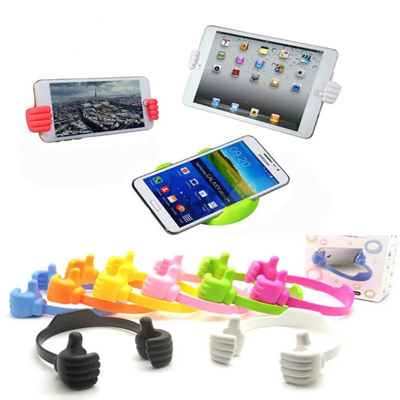 OK Stand Thumb Universal Portable Holder Rubber Silicone Tablet Phone Mount Holder for ipad iPhone Samsung LG Note HTC huawei
