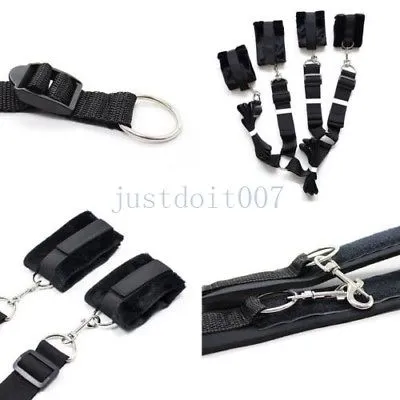 Bondage Restraint Under Bed System Set Bondage Strap Cuffs Kit Toys Augenmaske Augenbinde #R56