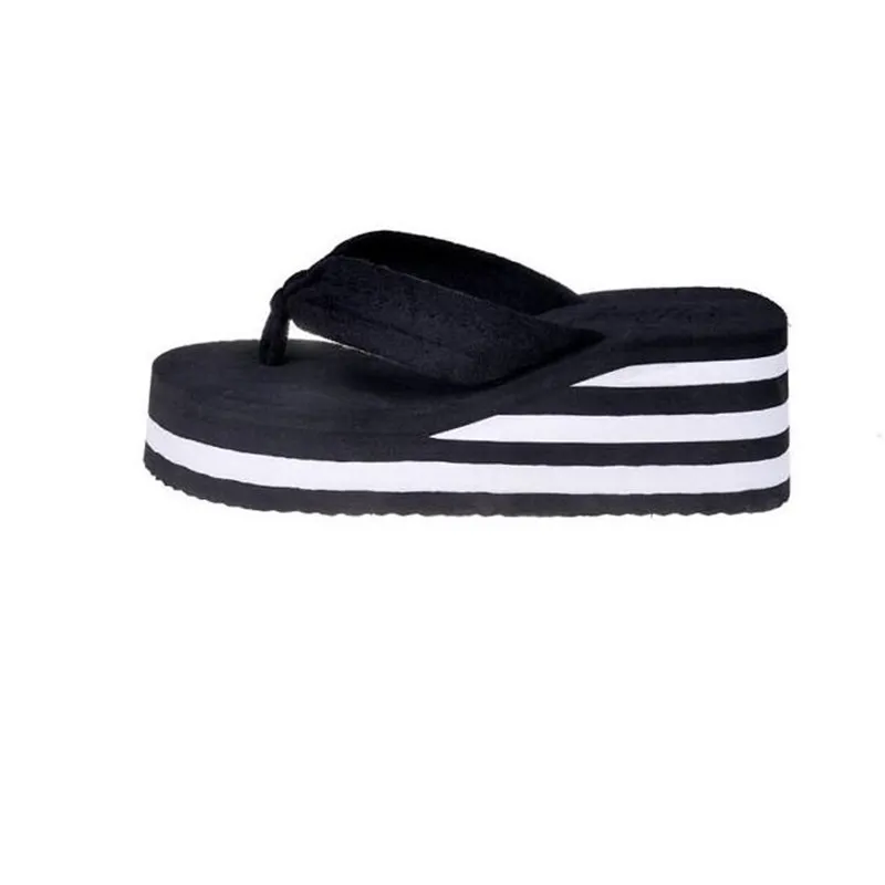 Ladies' Wedge Slippers: High Platform Flip Flops, 2019 Women's Summer High  Heels, Beach Wedge Sandals, Thick Pantufas
