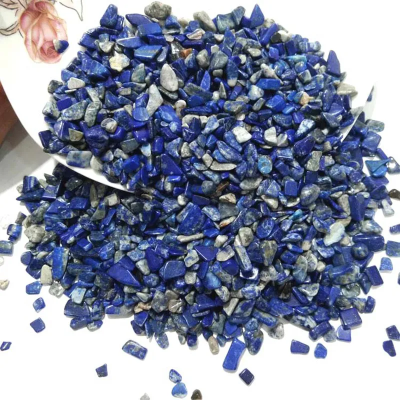 Natural Blue Lapis Lazuli Quartz Crystal Polished Gravel Specimen Health Healing Home Decoration For Fish Tank Stone2465