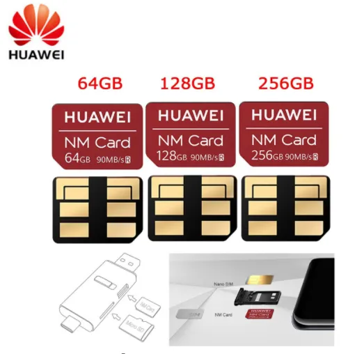 For Huawei NM Card 100% Original 64GB/128GB/256GB For Mate20 Pro X P30  USB3.1 Gen 1 Nano Memory Card Reader From Blandy99, $16.4