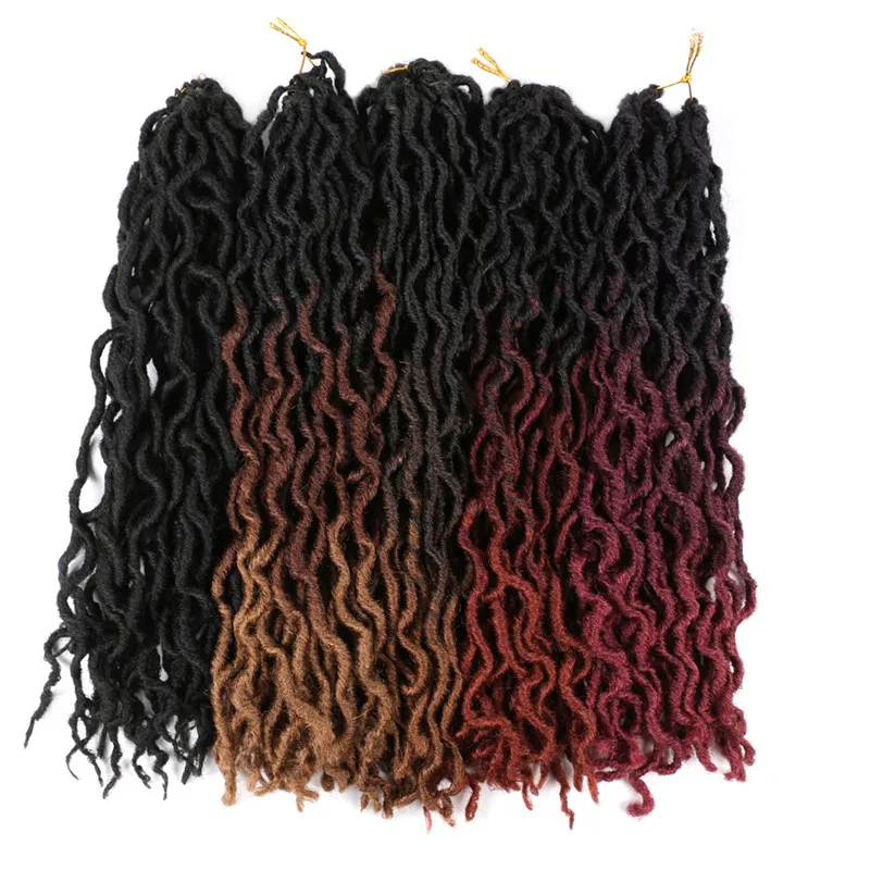 18" Gypsy Crotchet Trecce Estensione Capelli Sintetici 24 Radici/pz Ombre Treccia Capelli LS18