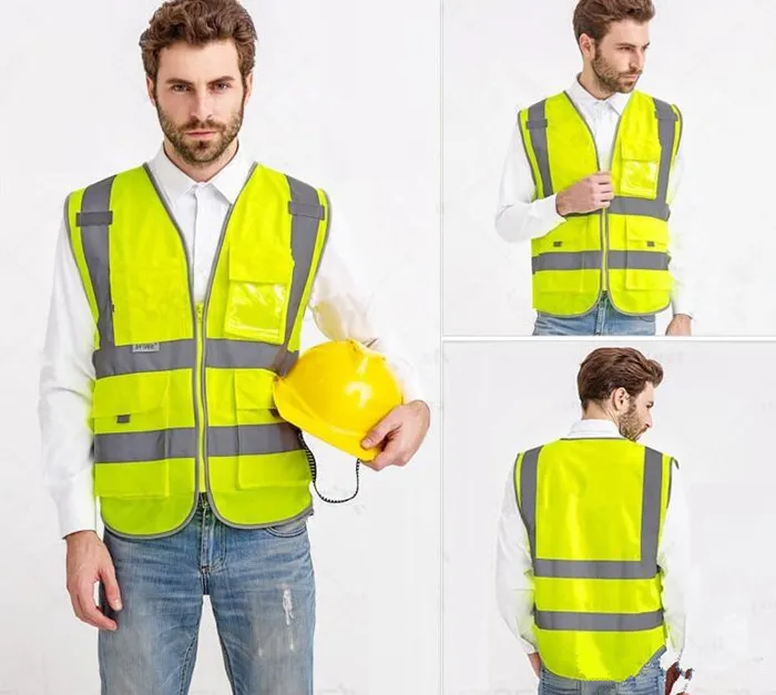 Wholesale Safety Vest Reflective Workwear Hi Vis Clothing Safety Vest ...