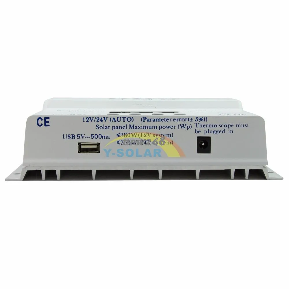 Contrôleur Charge Solaire MPPT T40 40A 12V/24V - Avec écran LCD, Double Minuterie Pour éclairage Public