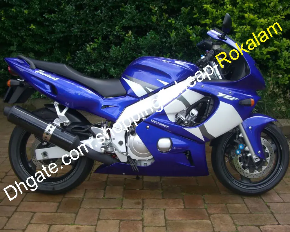 För Yamaha YZF600R Thundercat 97-07 Fairings YZF-600R 1997-2007 YZF 600 R Blått Vit motorcykel eftermarknadskit