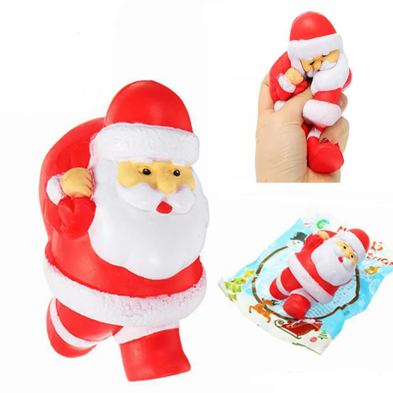 Hot Jumbo Kawaii Squishy Slow Rising Christmas Pater Santa Claus Telefoon Strap Zachte Zoete Brood Cake Geurende Kinderen Speelgoed