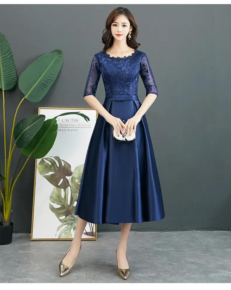 Vintage tea length bridesmaid dresses top