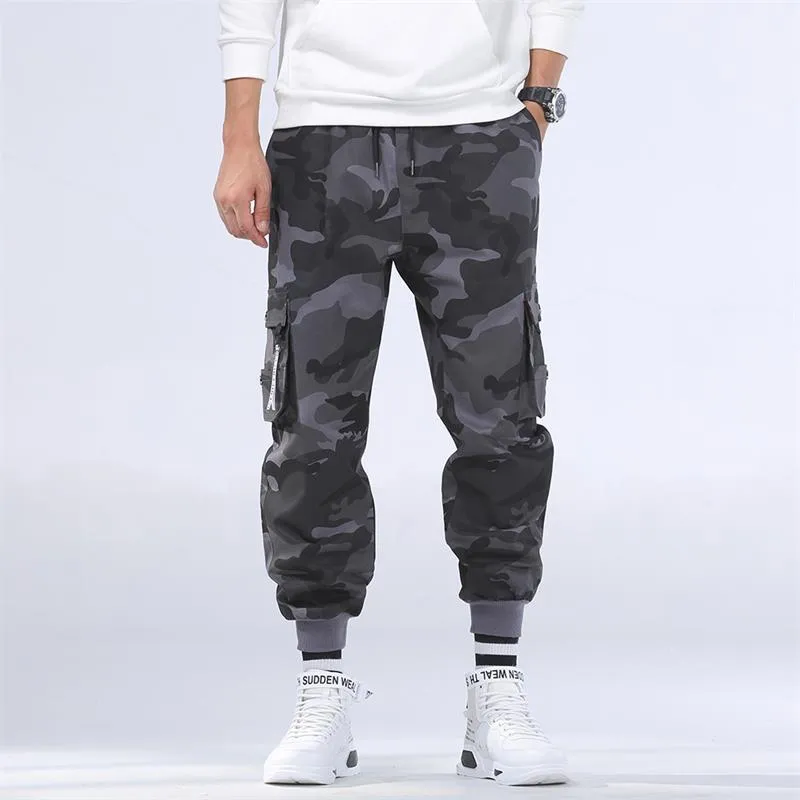 Mens Military Camo Cargo Pants 8XL, Autumn/Winter, Hip Hop
