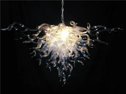 Jolis lustres d'art en verre de Murano blanc, Style turc, lustre de décoration en cristal de petite taille, ampoule LED, éclairage fantaisie, LR1120