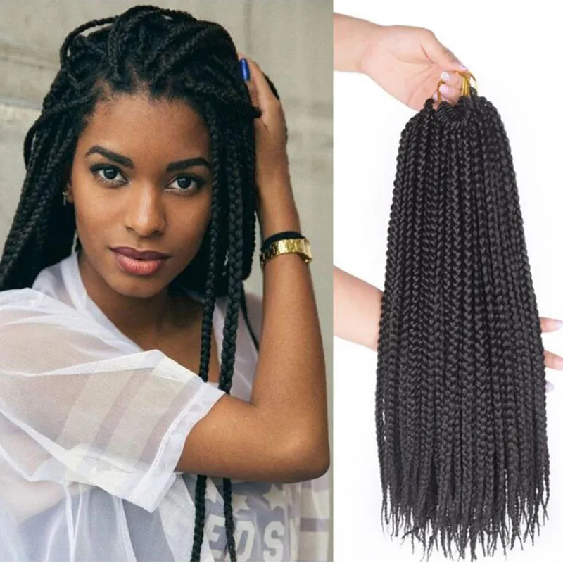 Synthetic Hair Extension Box Braids Crochet Braids Synthetic Braiding