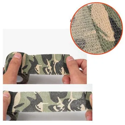 thumbnail interactive-video image 1 of 5cm X 4.5m Camouflage Duct Tape – Waterproof Hunting Wrap – Woodland Camo 1 of 6