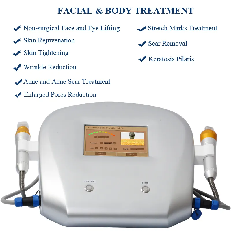 Traitement au laser facial RF fractionné Microneed skin 20 Conseils pour l'équipement de salon de beauté cadeau