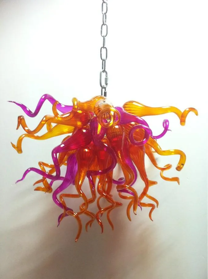 100% soprado CE UL Borosilicate Murano vidro Dale Chihuly Arte Corredor iluminação de cristal Pendant Chandelier