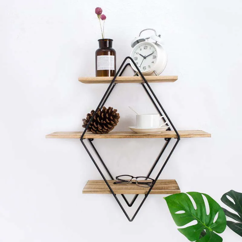 Wrought iron wall clearance shelf unit