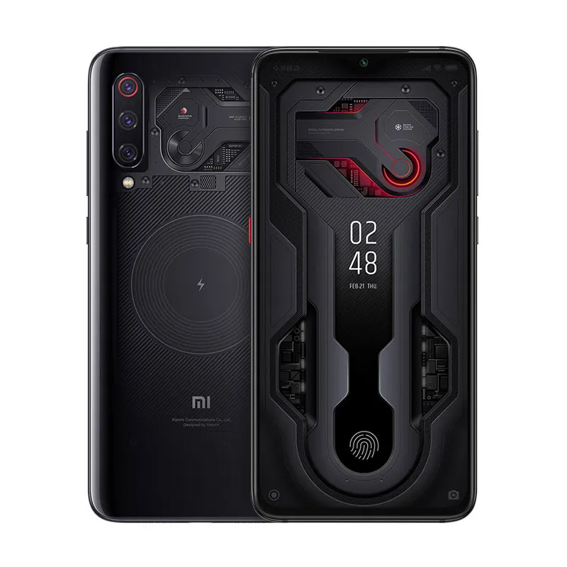 원래 Xiaomi MI 9 MI9 투명한 4G LTE 셀 8GB RAM 256GB ROM SNAPDRAGOE 855 OCTA CORE 48MP AI NFC Android 6.39 "전체 화면 지문 ID 스마트 모바일