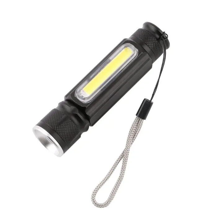 Ny multifunktion USB-uppladdningsbar LED-ficklampa Torch Reapir Arbetsljus Portabel Camping T6 Cob Lanterns Torches With Magnetic Hook 18650 Batteri