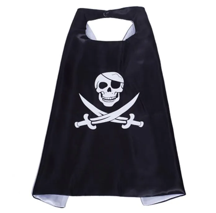 Halloween barn barn cosplay pirat cloak party kostym cloaks häxa skalle cosplay kostym pirater robe cape i 2- 5 år gammal bebis