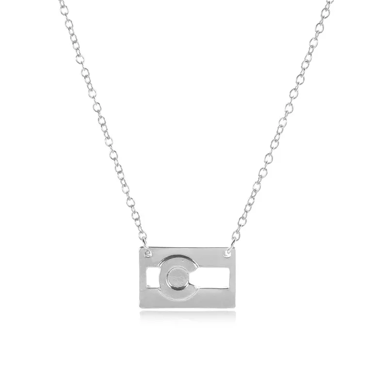 Collana Uomo Acciaio Inox Con Ciondolo Bandiera USA – Targhetta Stampata, Catenina Tipo Cuban