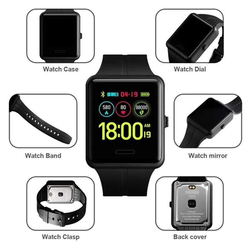SKMEI Men s Fashion Digital Sports Watch with Bluetooth Health Monitoring Waterproof Blue 1526 CJ191217
