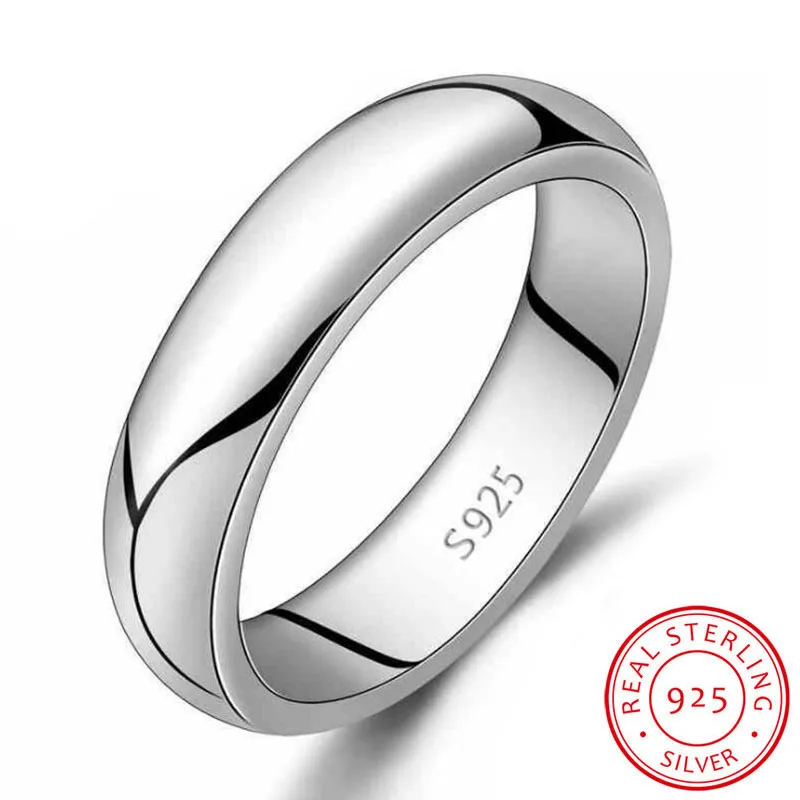 Anneaux de mariage classiques en argent pur pour femmes et hommes accessoires de robe de mode 925 bijoux en argent Sterling en gros RSY925