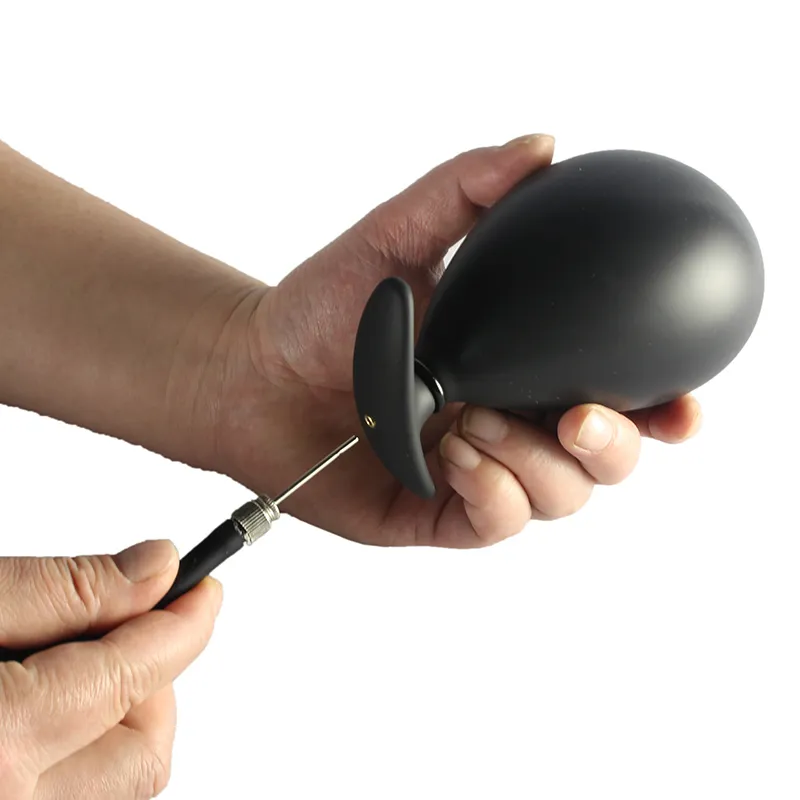 anal plug basketball Metal Anal Plug Pull Ring Big Butt Plug Metal Anal Enemator Massager Sex  Toys main image 0