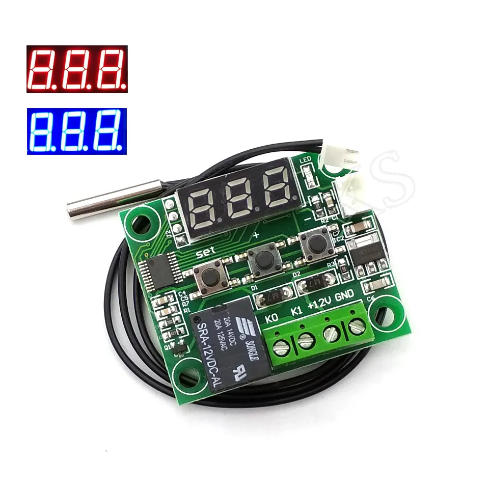 Keenso XH-W1209 Termostato Digitale: Modulo Controllore Temperatura Ad Alta Precisione Con Sensore NTC, Interruttore A Relè 10A - 4