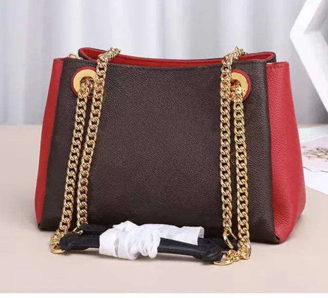Brand new shoulder bag women elegant BB tote genuine leather pactchwork handbag chain surene pochette purse shopping bag large wolum 43775