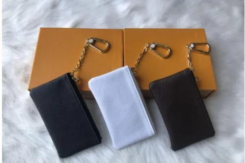 Nova bolsa de chaves Damier couro contém alta qualidade famoso designer clássico feminino porta-chaves bolsa de moedas pequenas carteiras de chaves de couro