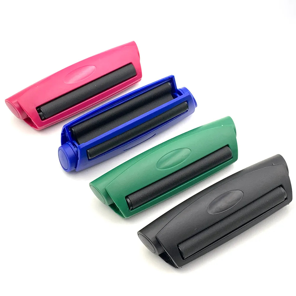 Plastic Manual Cigarette Joint Maker Smoking Tobacco Rolling Paper Machine Hand Semi-automatic Roller for 78mm Roll Paper Smoke Accessory