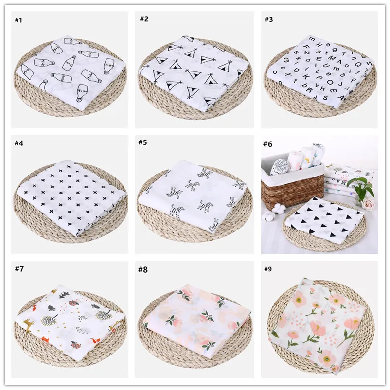 Naturel Bamboo و Cotton Muslin Moaddle بطانيات مع شعارك ناعم جدًا بطانية طفل ناعم جدًا