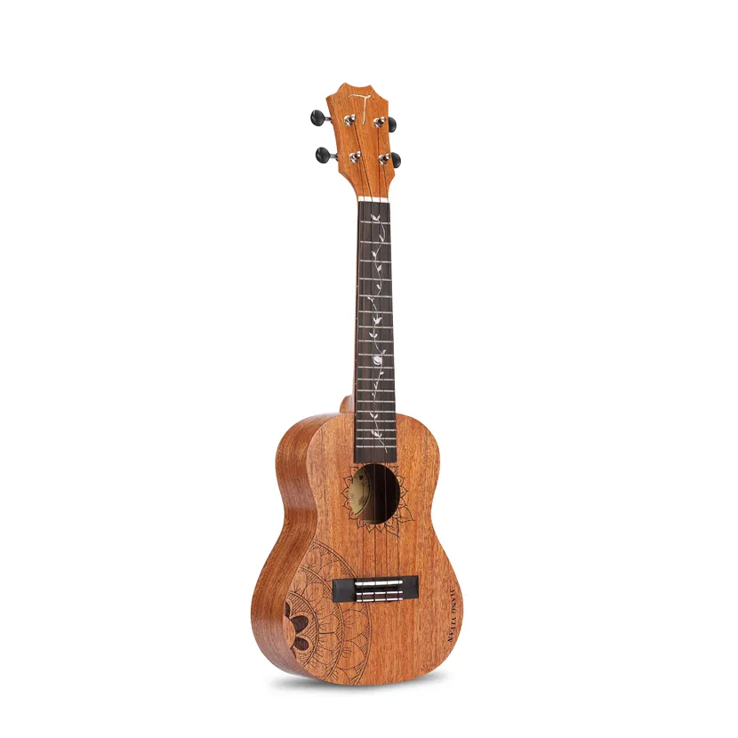 Hot Sale Tom Guitar Ukulele Fabrikat 23 tum Standard C Typ Mahogany Ukulele Stränginstrument med bärväska