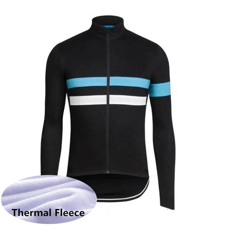 Rapha Team Męskie zimowe Thermal Fleece Jersey Długie Rękaw Wyścigi Koszule MTB Biegi rowerowe Bike Uniform Outdoor Sportswear S21050741