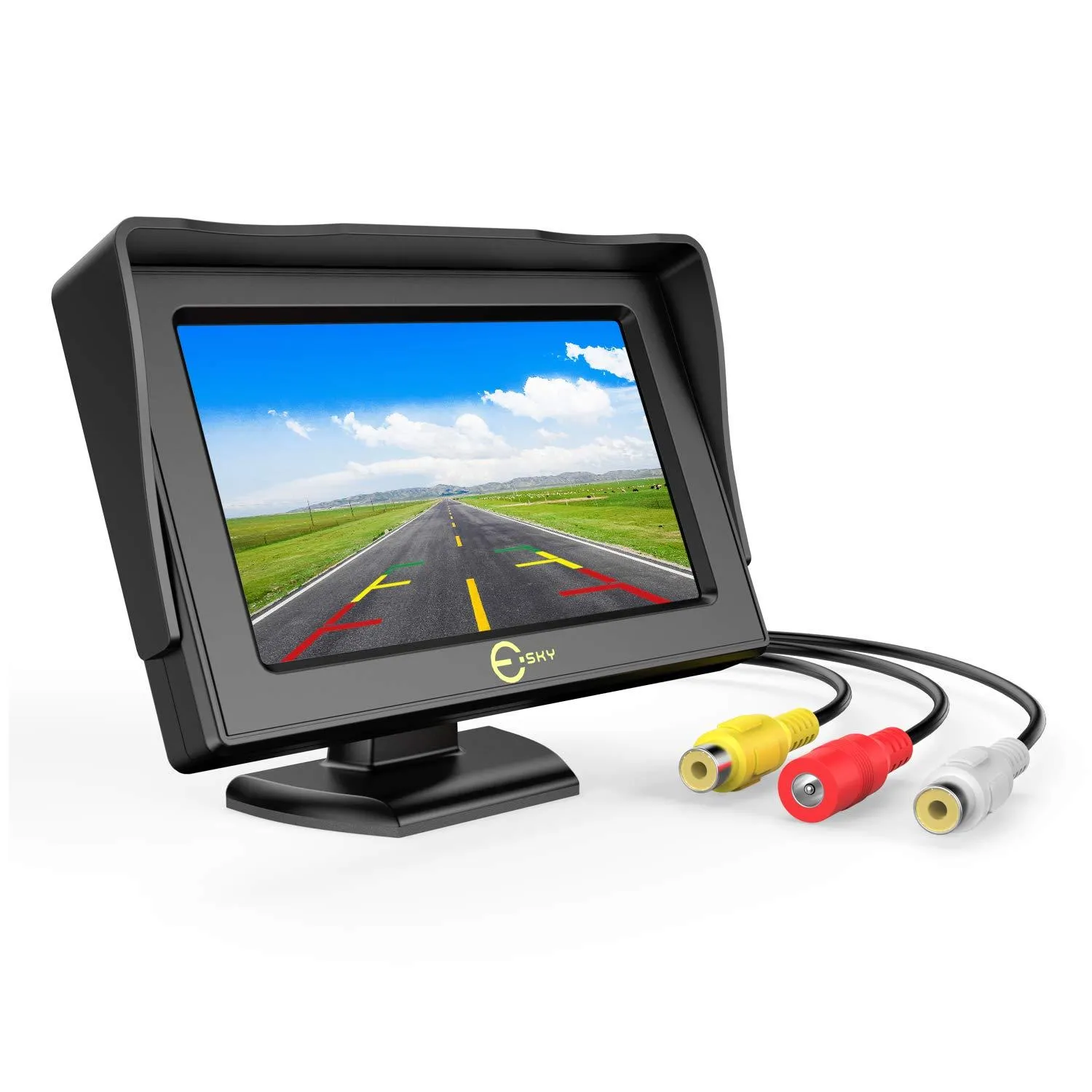 Moniteur de sauvegarde de vue arrière de voiture, écran de moniteur réglable à 180 degrés TFT LCD de 4,3 pouces pour les caméras de stationnement de sauvegarde de véhicule de recul