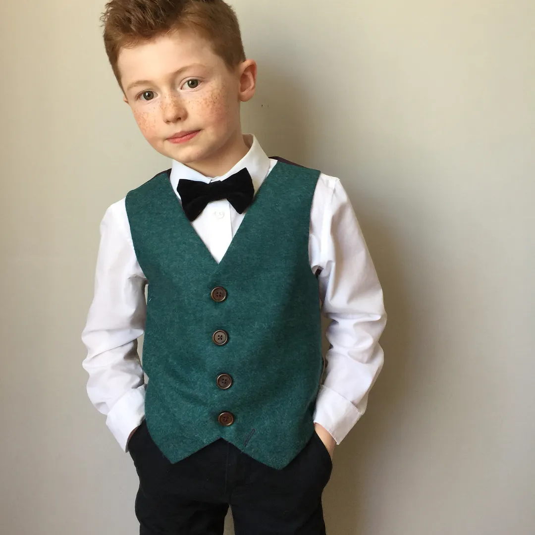 Boys green vest store