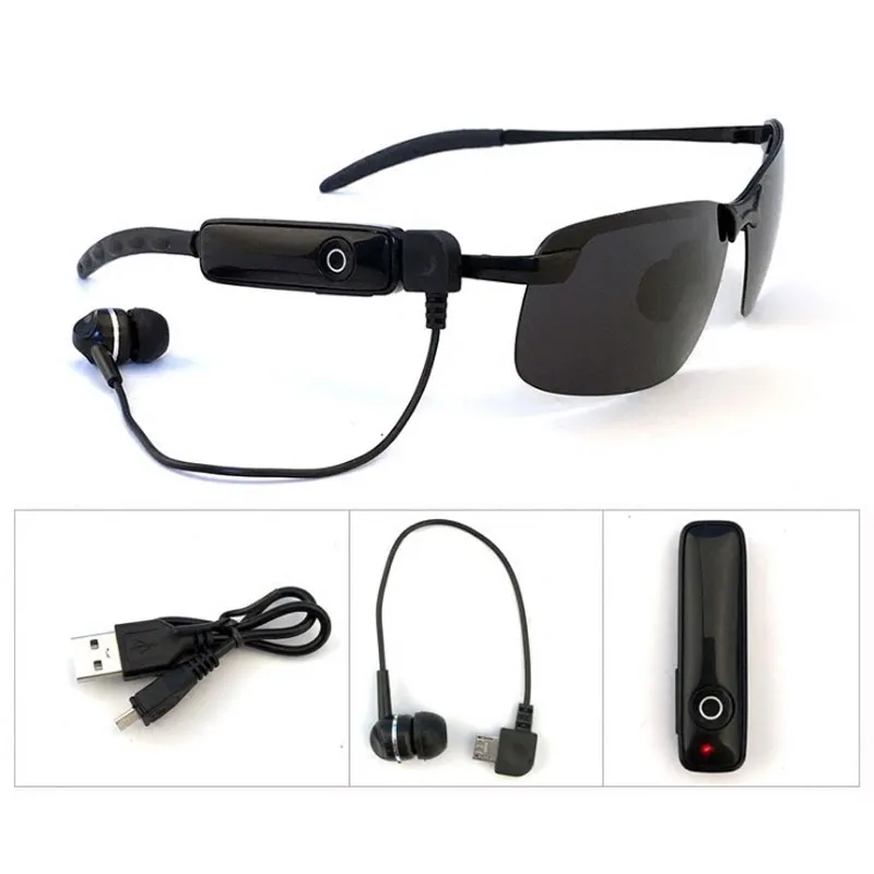 Mode Trådlös Bluetooth Solglasögon Bluetooth Headset Solglasögon Stereo Trådlös Sport Hörlurar Handsfree Headset MP3 Musikspelare